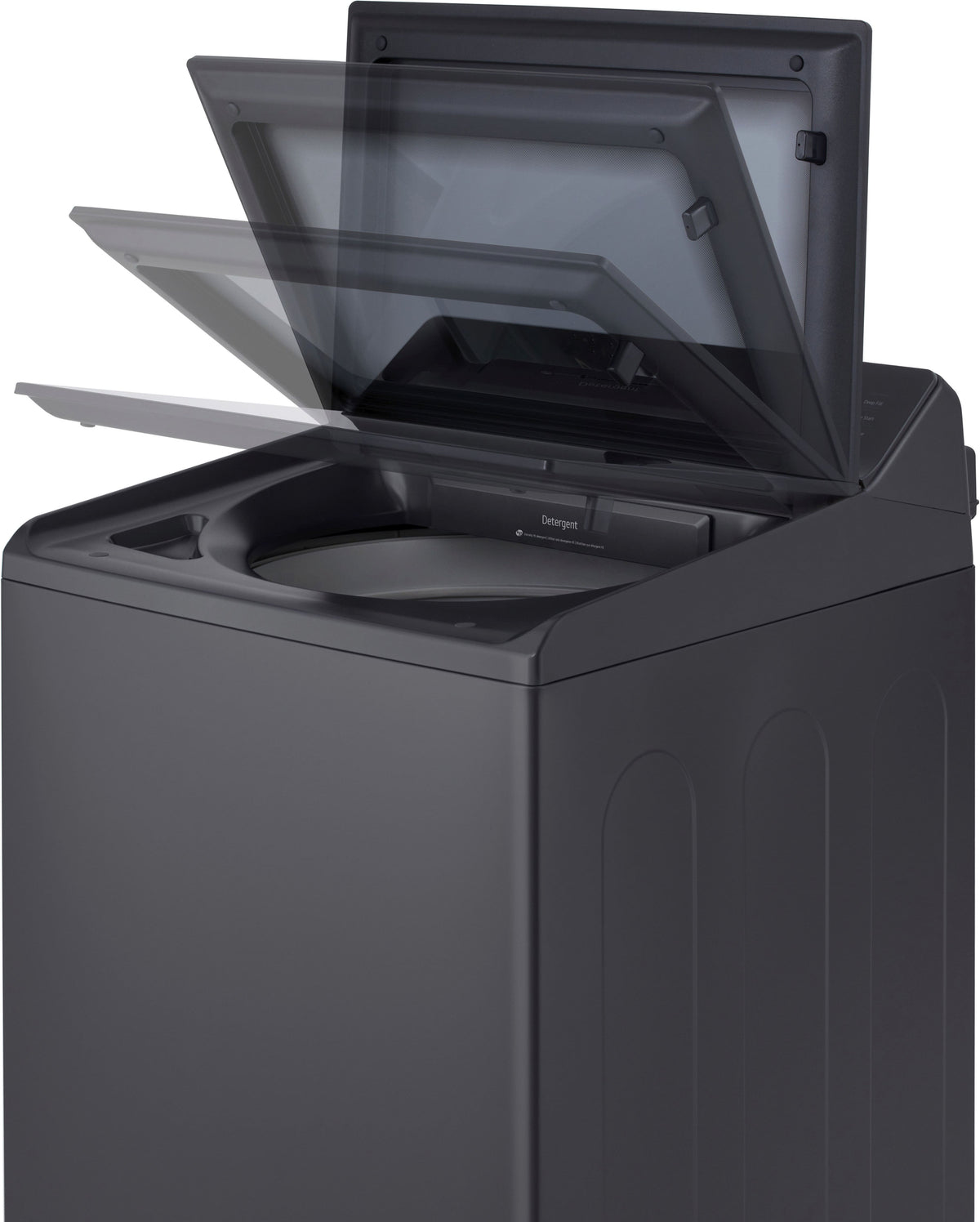 LG - 5.3 Cu. Ft. High Efficiency Smart Top Load Washer with TurboWash3D Technology - Matte Black