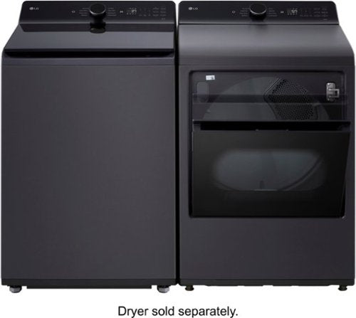 LG - 5.3 Cu. Ft. High Efficiency Smart Top Load Washer with TurboWash3D Technology - Matte Black