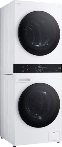 LG - 2.4 Cu. Ft. HE Smart Front Load Washer and 4.2 Cu. Ft. Electric Dryer WashTower wSteam and Ventless Heat Pump Technology - White