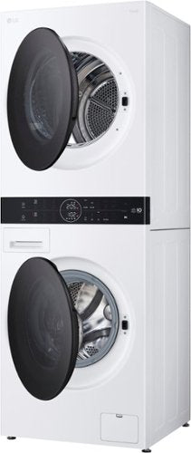 LG - 2.4 Cu. Ft. HE Smart Front Load Washer and 4.2 Cu. Ft. Electric Dryer WashTower wSteam and Ventless Heat Pump Technology - White