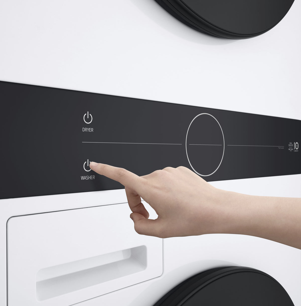 LG - 2.4 Cu. Ft. HE Smart Front Load Washer and 4.2 Cu. Ft. Electric Dryer WashTower wSteam and Ventless Heat Pump Technology - White