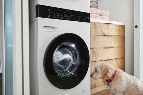 LG - 2.4 Cu. Ft. HE Smart Front Load Washer and 4.2 Cu. Ft. Electric Dryer WashTower wSteam and Ventless Heat Pump Technology - White