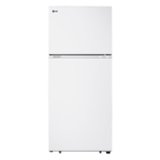 LG - 30-in Wide 17.5 Cu. Ft. Garage Ready Top Freezer Refrigerator with Reversible Doors - White