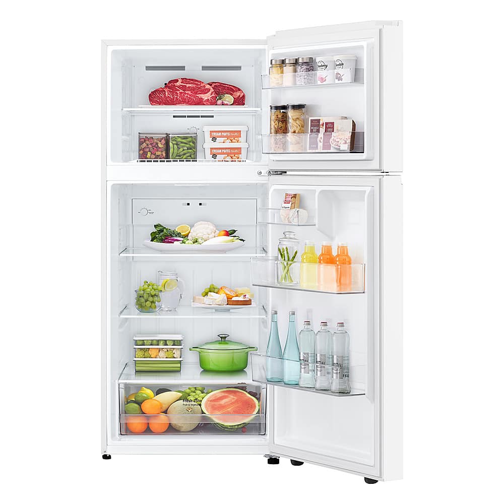 LG - 30-in Wide 17.5 Cu. Ft. Garage Ready Top Freezer Refrigerator with Reversible Doors - White