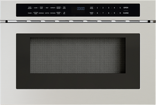 Zephyr - 1.2 cu. ft. Built-In Microwave Drawer with Sensor Cooking and Preset Cooking Options - Stainless Steel