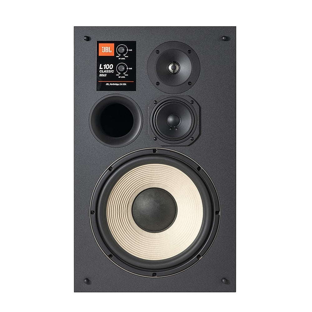 JBL - L100 Classic Mark II Orange Grille Loudspeaker (Each) - Walnut