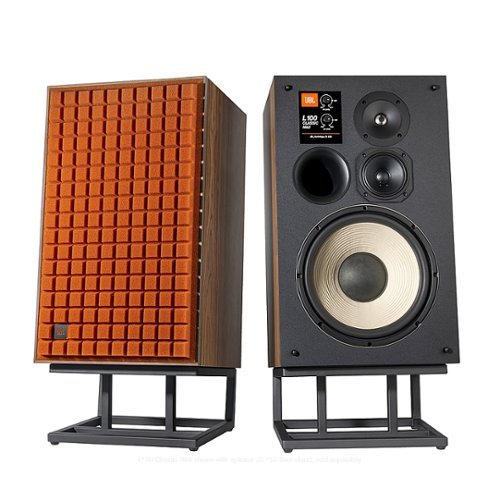 JBL - L100 Classic Mark II Orange Grille Loudspeaker (Each) - Walnut