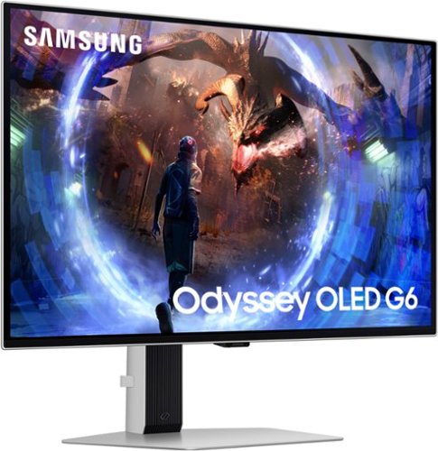 Samsung - 27" Odyssey OLED G6 (G60SD) QHD 360Hz 0.03ms FreeSync Premium Pro Gaming Monitor with HDR - Silver