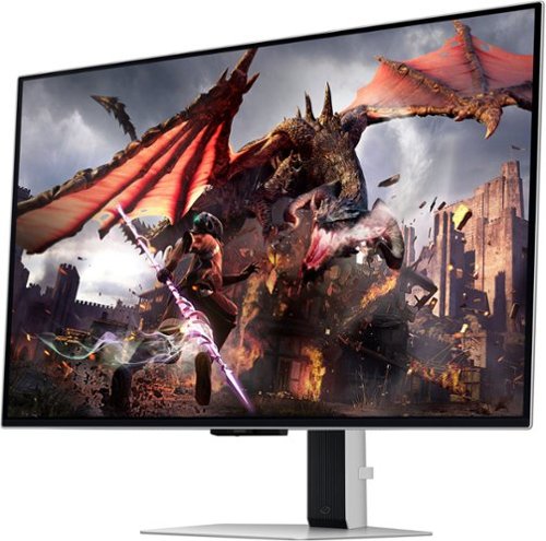 Samsung - 32" Odyssey OLED G8 (G80SD) 4K UHD 240Hz 0.03ms Smart Gaming Monitor with HDR - Silver