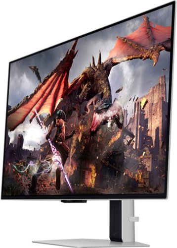 Samsung - 32" Odyssey OLED G8 (G80SD) 4K UHD 240Hz 0.03ms Smart Gaming Monitor with HDR - Silver