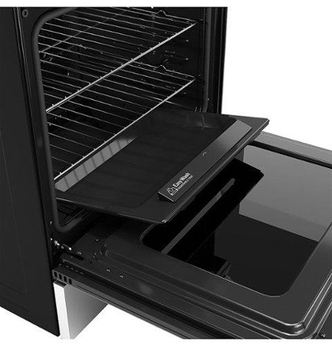 GE - 30 in. Wide 5 Burners 5.3 Cu. Ft. Slide-In Gas Convection Range with Steam Cleaning and EasyWash Tray - Stainless Steel