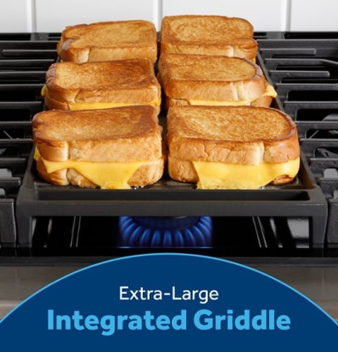 GE - 30 in. Wide 5 Burners 5.3 Cu. Ft. Slide-In Gas Convection Range with Steam Cleaning and EasyWash Tray - Stainless Steel