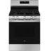 GE - 30 in. Wide 5 Burners 5.3 Cu. Ft. Freestanding Gas Range with Self-Clean and Steam Cleaning Option and Crisp Mode - Stainless Steel
