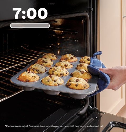 GE - 30 in. Wide 5 Burners 5.3 Cu. Ft. Freestanding Gas Range with Self-Clean and Steam Cleaning Option and Crisp Mode - Stainless Steel