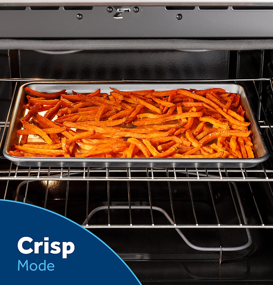GE - 30 in. Wide 5 Burners 5.3 Cu. Ft. Freestanding Gas Range with Self-Clean and Steam Cleaning Option and Crisp Mode - Stainless Steel