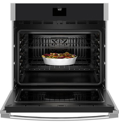 GE - 30" Built-In Single Electric Convection Wall Oven with No Preheat Air Fry - Stainless Steel