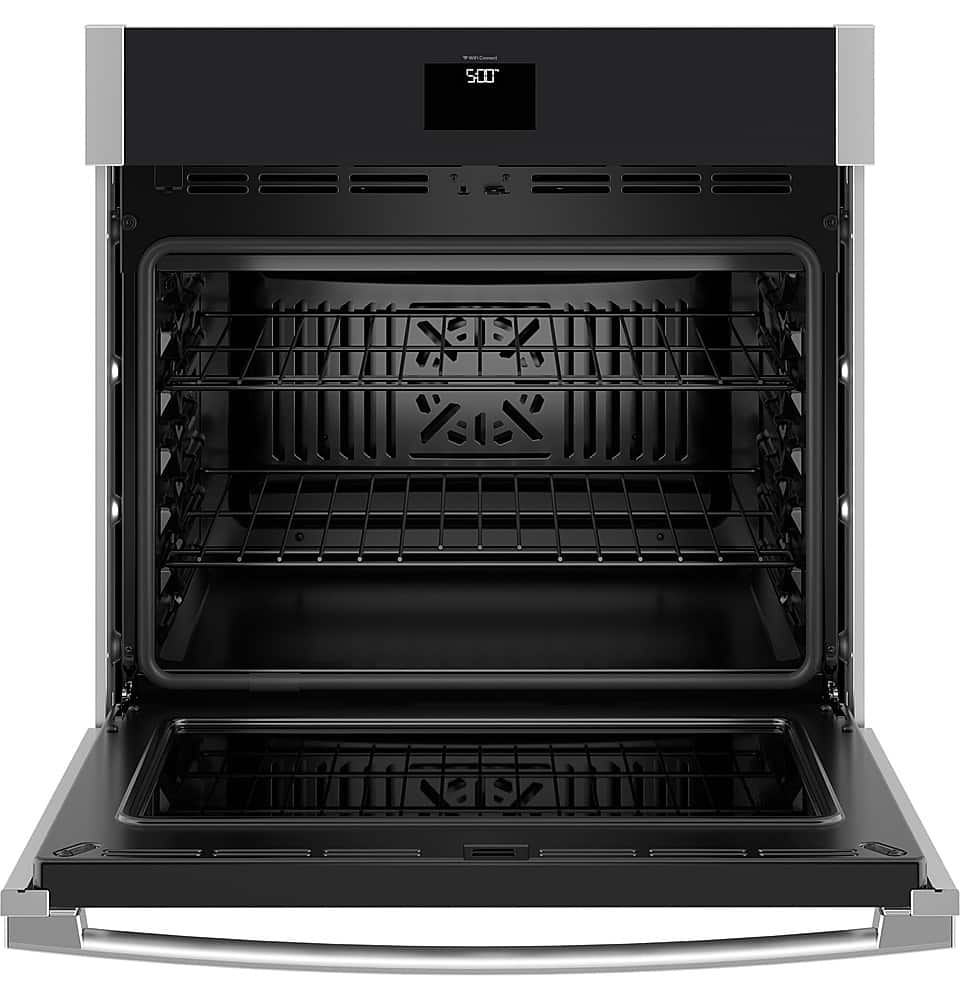 GE - 30" Built-In Single Electric Convection Wall Oven with No Preheat Air Fry - Stainless Steel