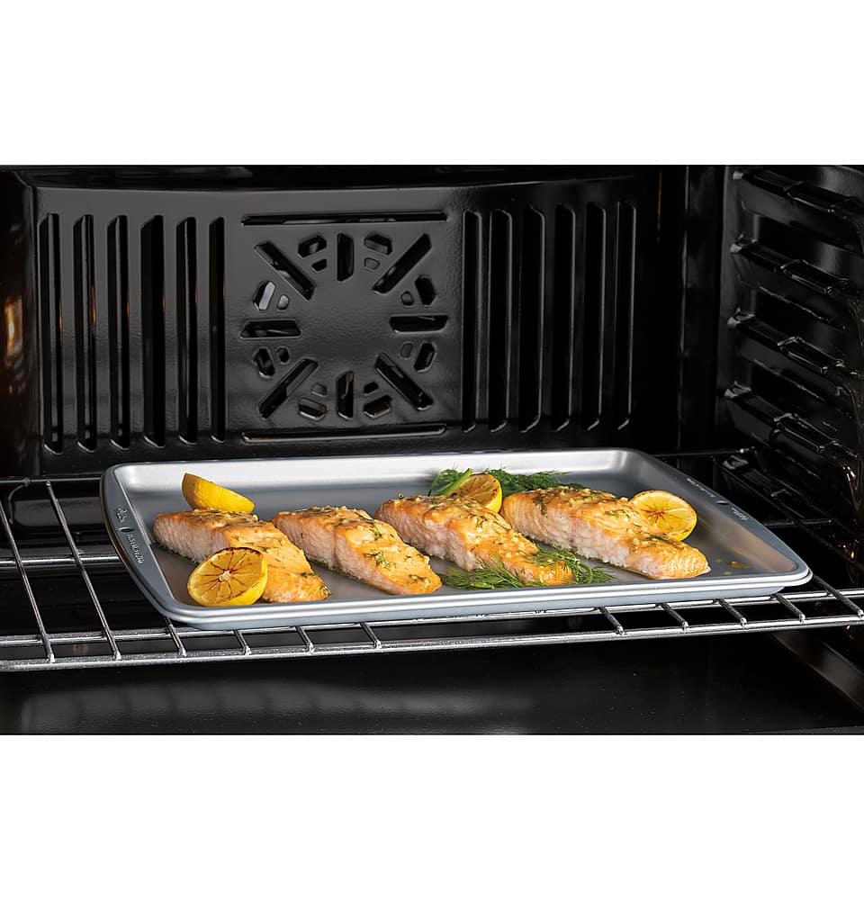 GE - 30" Built-In Single Electric Convection Wall Oven with No Preheat Air Fry - Stainless Steel