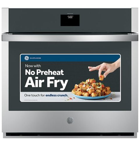 GE - 30" Built-In Single Electric Convection Wall Oven with No Preheat Air Fry - Stainless Steel