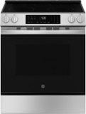 GE - 30 in. Wide 5 Elements 5.3 Cu. Ft. Slide-In Electric Range with Self-Clean and Steam Cleaning Option and Crisp Mode - Stainless Steel