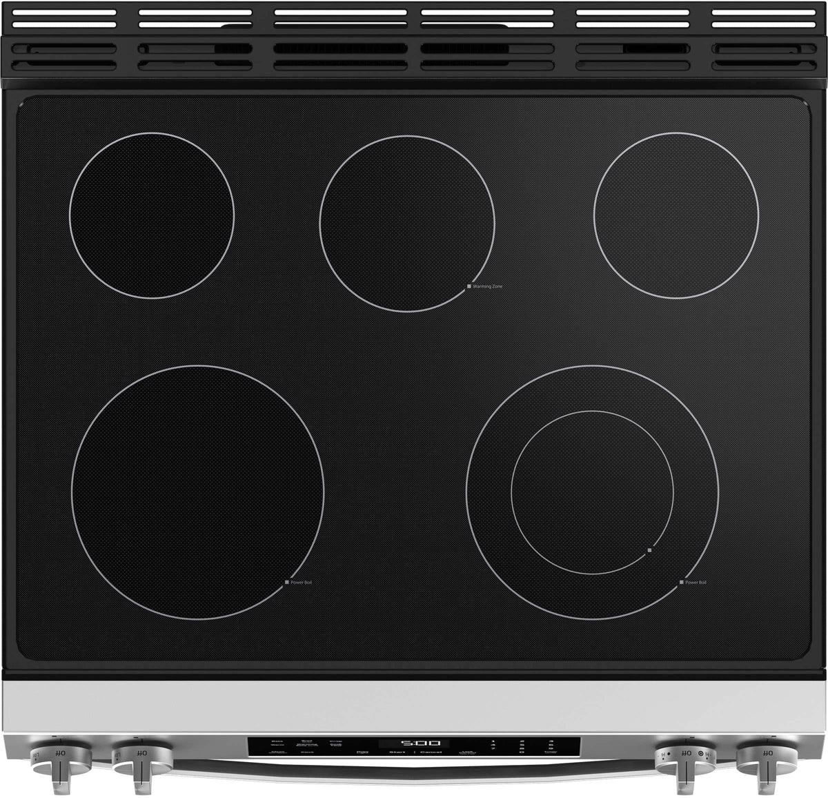GE - 30 in. Wide 5 Elements 5.3 Cu. Ft. Slide-In Electric Range with Self-Clean and Steam Cleaning Option and Crisp Mode - Stainless Steel