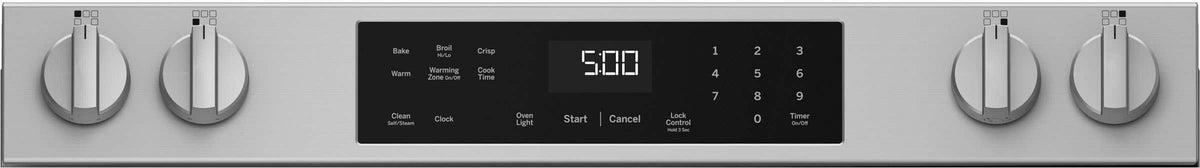 GE - 30 in. Wide 5 Elements 5.3 Cu. Ft. Slide-In Electric Range with Self-Clean and Steam Cleaning Option and Crisp Mode - Stainless Steel
