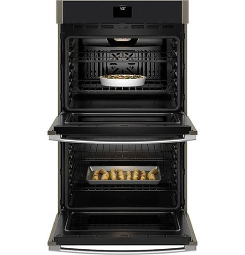 GE - 30" Built-In Electric Convection Double Wall Oven with No Preheat Air Fry - Slate