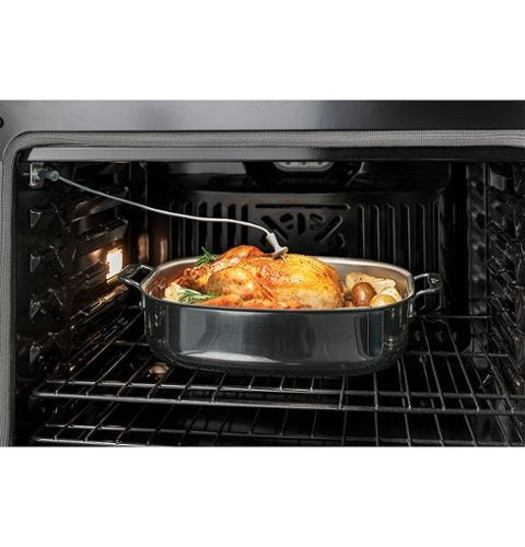 GE - 30" Built-In Electric Convection Double Wall Oven with No Preheat Air Fry - Slate