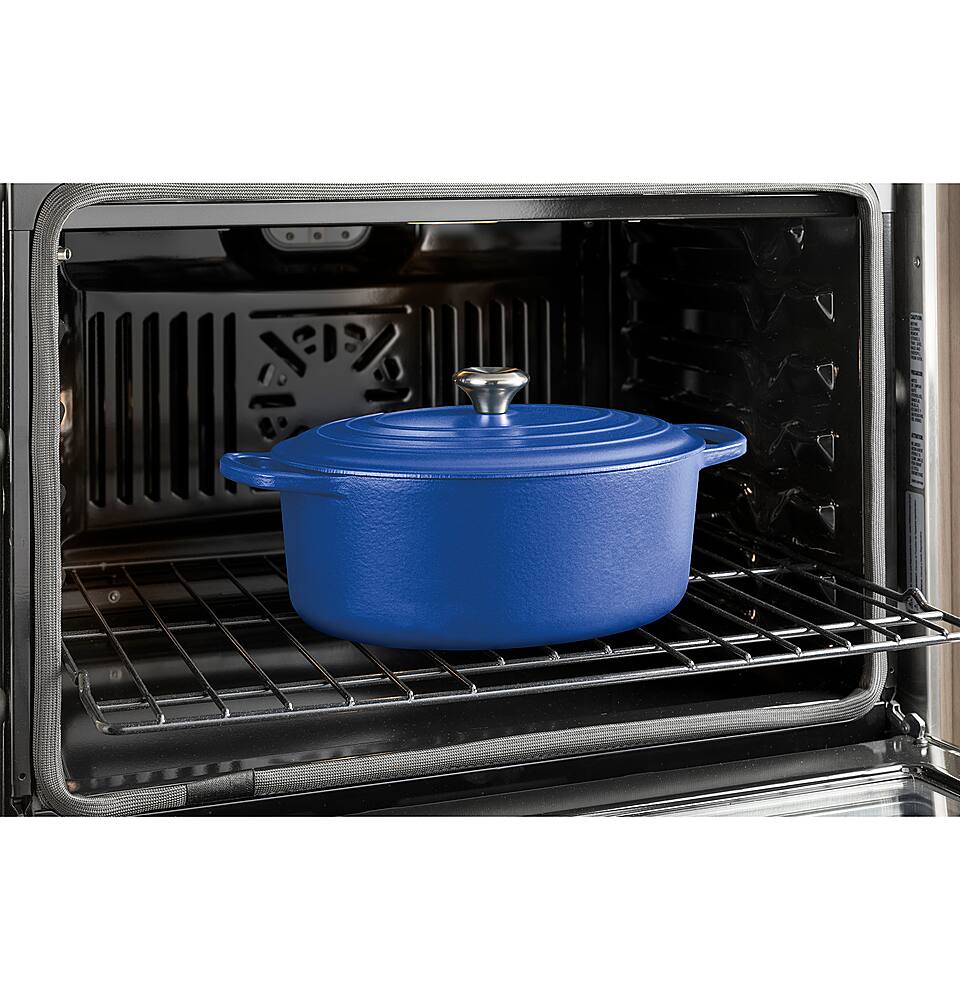 GE - 30" Built-In Electric Convection Double Wall Oven with No Preheat Air Fry - Slate