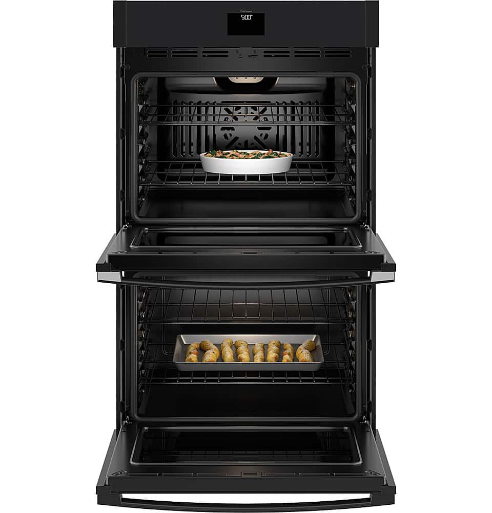 GE - 30" Built-In Electric Convection Double Wall Oven with No Preheat Air Fry - Slate