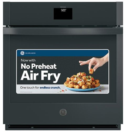 GE - 27" Smart Built-In Single Electric Convection Wall Oven with Self-Clean, Steam Clean, and No Preheat Air Fry - Black
