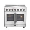 Forno Appliances - 36 in. Wide 5 Elements Massimo 5.36 Cu. Ft. Freestanding Electric Range with French Doors - Stainless Steel