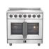 Forno Appliances - 36 in. Wide 5 Elements Massimo 5.36 Cu. Ft. Freestanding Electric Range with French Doors - Stainless Steel
