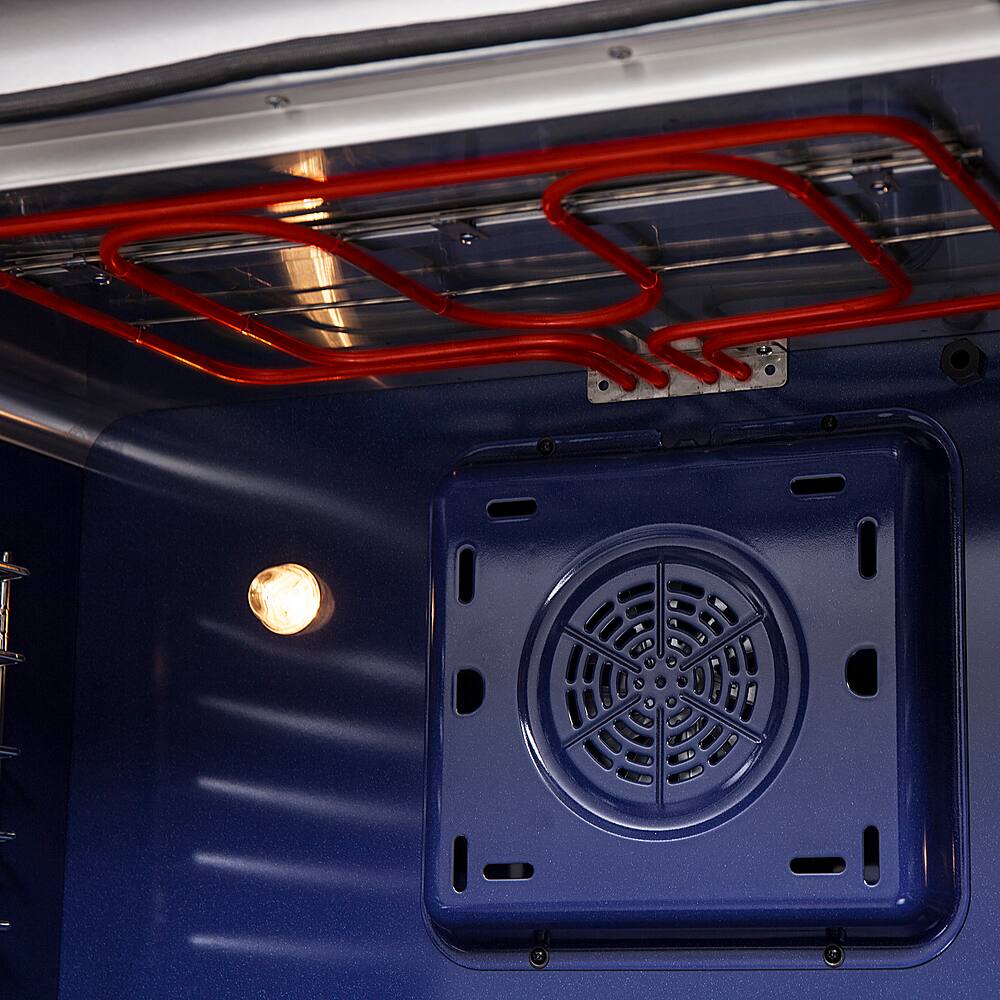 Forno Appliances - 36 in. Wide 5 Elements Massimo 5.36 Cu. Ft. Freestanding Electric Range with Steam Cleaning and Chef Door - Stainless Steel