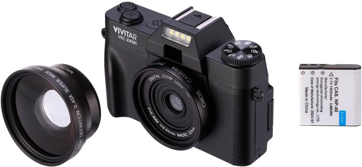 Vivitar - VECXX101 4K Digital Camera - Black