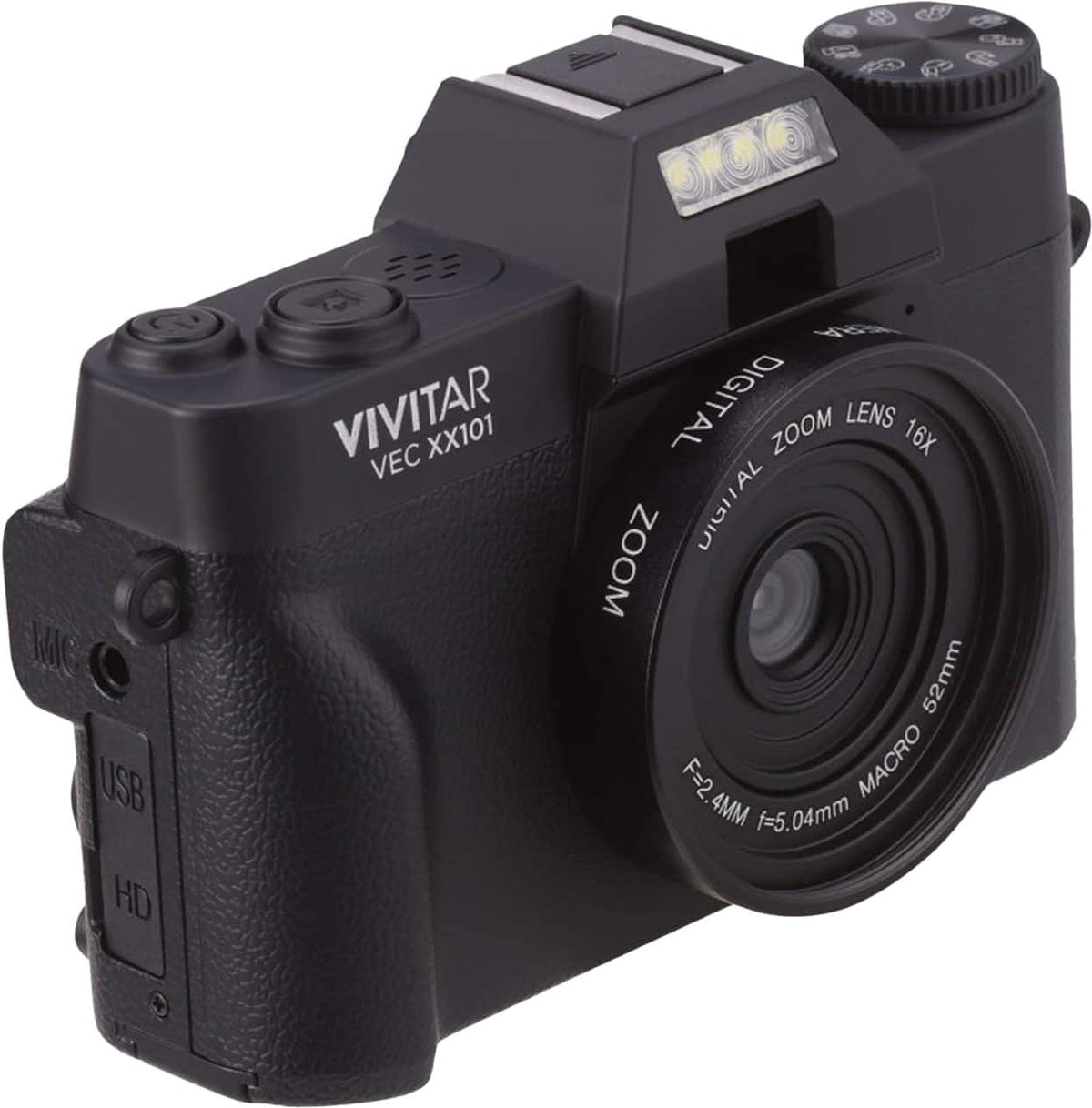 Vivitar - VECXX101 4K Digital Camera - Black