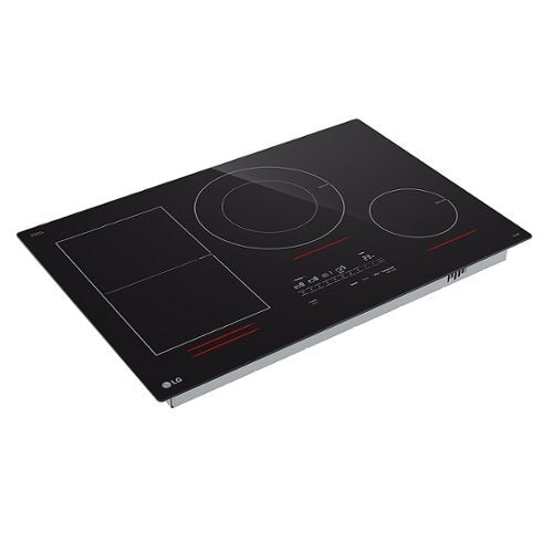 LG - 30-in Wide Built-In Electric Induction Smart Cooktop with 4 Elements and UltraHeat 5.0kW Element - Black Ceramic