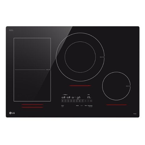 LG - 30-in Wide Built-In Electric Induction Smart Cooktop with 4 Elements and UltraHeat 5.0kW Element - Black Ceramic