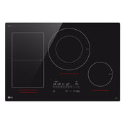 LG - 30-in Wide Built-In Electric Induction Smart Cooktop with 4 Elements and UltraHeat 5.0kW Element - Black Ceramic