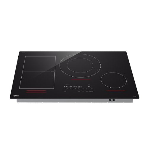 LG - 30-in Wide Built-In Electric Induction Smart Cooktop with 4 Elements and UltraHeat 5.0kW Element - Black Ceramic