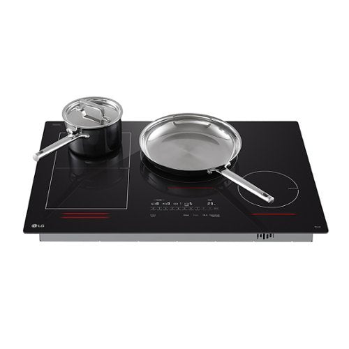 LG - 30-in Wide Built-In Electric Induction Smart Cooktop with 4 Elements and UltraHeat 5.0kW Element - Black Ceramic
