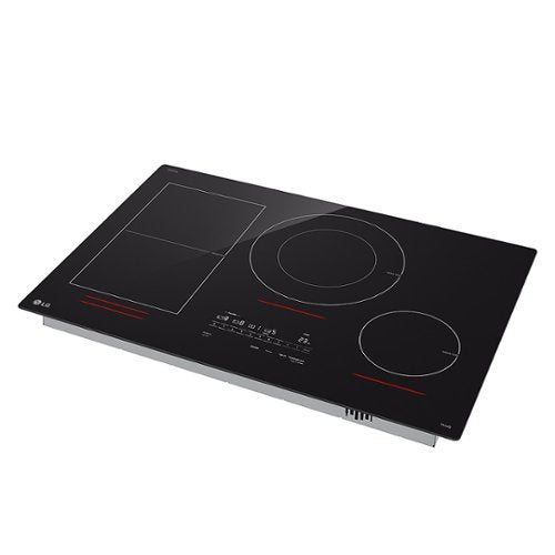 LG - 30-in Wide Built-In Electric Induction Smart Cooktop with 4 Elements and UltraHeat 5.0kW Element - Black Ceramic