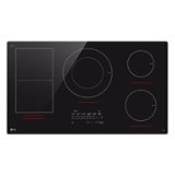 LG - 36-in Wide Built-In Electric Induction Smart Cooktop with 5 Elements and UltraHeat 5.0kW Element - Black Ceramic