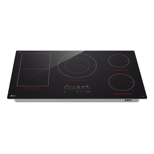 LG - 36-in Wide Built-In Electric Induction Smart Cooktop with 5 Elements and UltraHeat 5.0kW Element - Black Ceramic