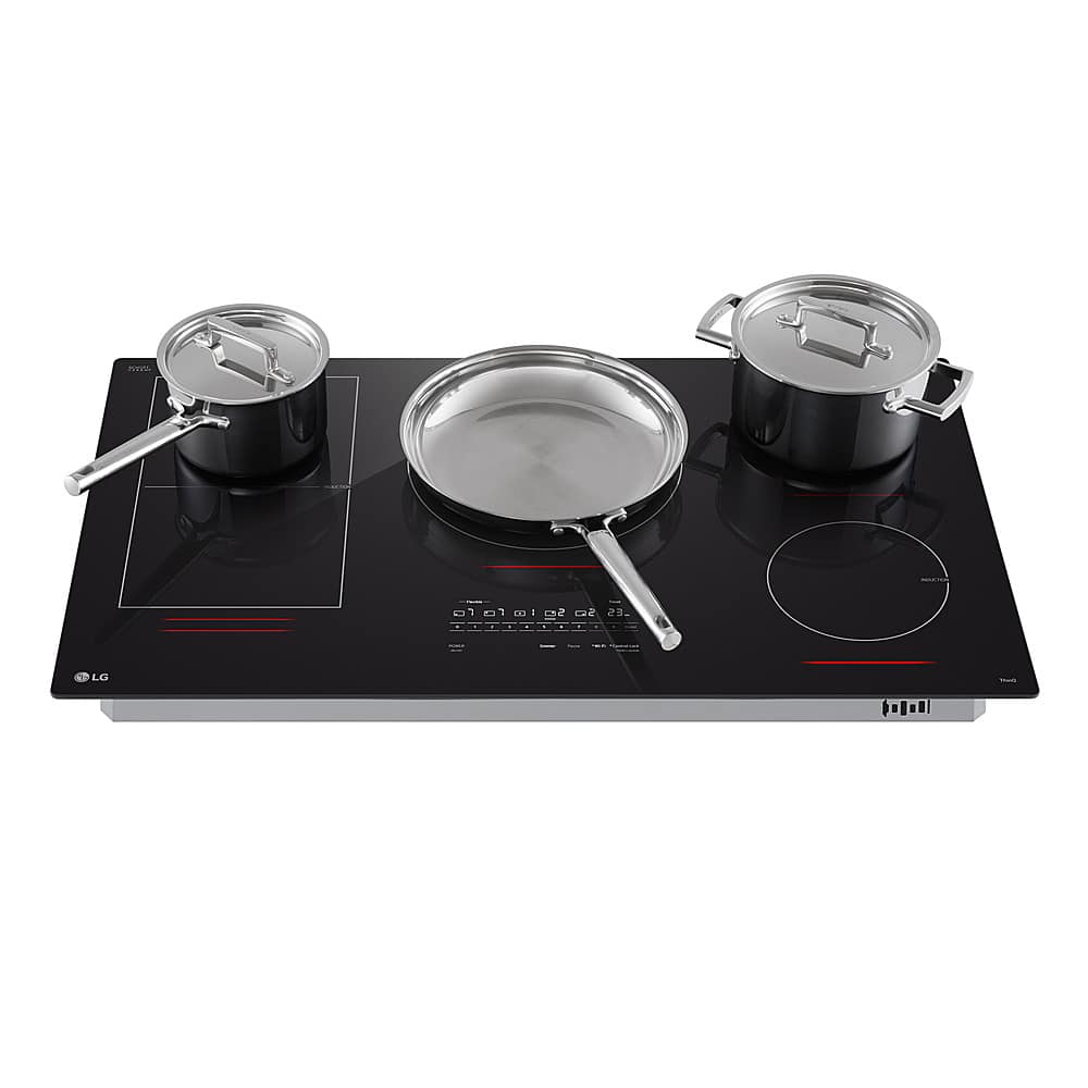 LG - 36-in Wide Built-In Electric Induction Smart Cooktop with 5 Elements and UltraHeat 5.0kW Element - Black Ceramic