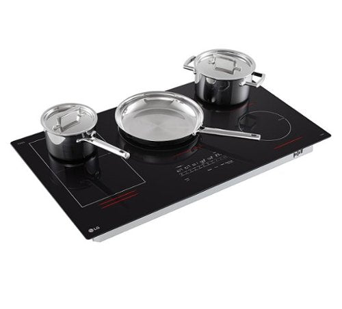 LG - 36-in Wide Built-In Electric Induction Smart Cooktop with 5 Elements and UltraHeat 5.0kW Element - Black Ceramic