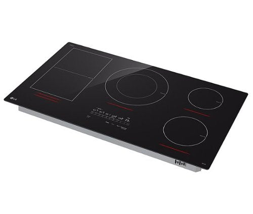 LG - 36-in Wide Built-In Electric Induction Smart Cooktop with 5 Elements and UltraHeat 5.0kW Element - Black Ceramic