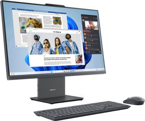 Lenovo - IdeaCentre AIO 27" FHD IPS LCD Touch-Screen All-In-One - AMD Ryzen 5 7535HS - 8GB Memory - 512GB SSD - Gray