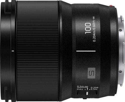 Panasonic - LUMIX Full Frame Camera Lens, S 100mm F2.8 MACRO - Black