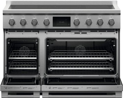 Fisher & Paykel - 48 in. Wide 6 Elements Professional 6.9 cu ft freestanding electric induction range, self-cleaning - Stainless Steel